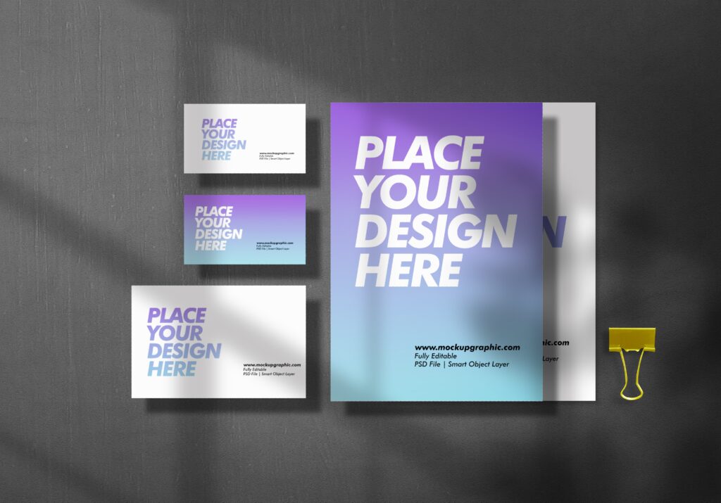 Free_ PSD_ Stationary Mockup_Design_www.mockupgraphic.com