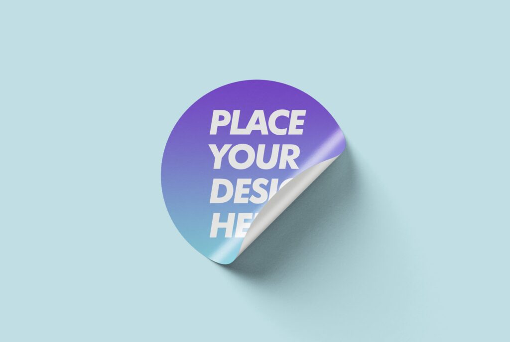 Free_ Round_ Sticker Mockup_Design_www.mockupgraphic.com