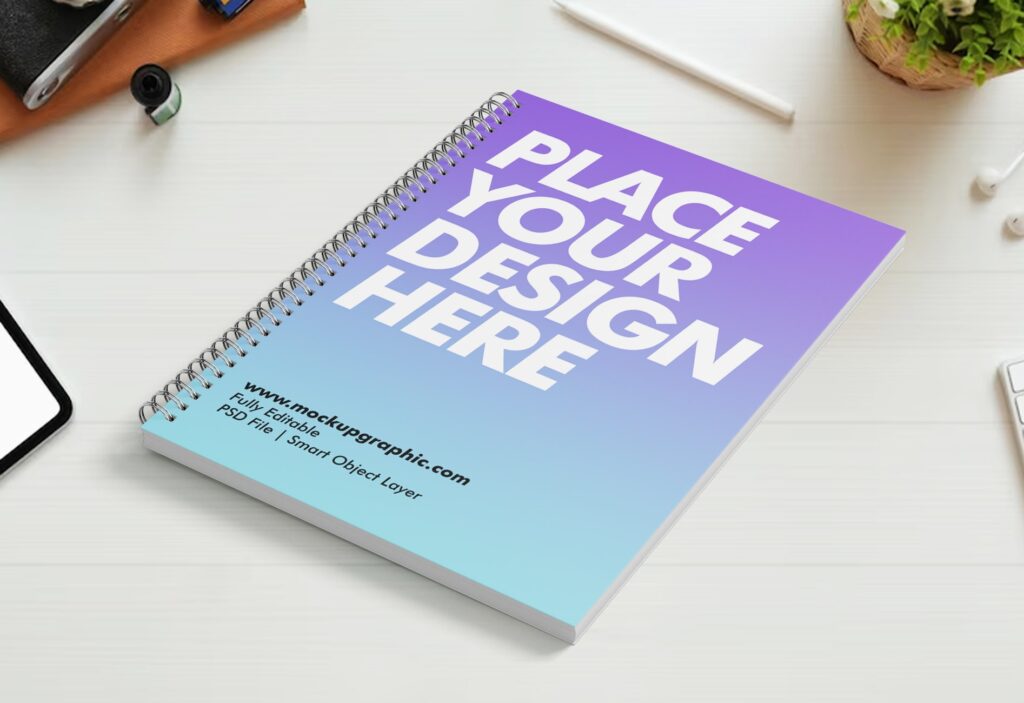 Free_ Spiral_ NoteBook_ Mockup_Design_www.mockupgraphic.com