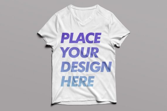 White T-Shirt Mockup Design - Mockup Graphic