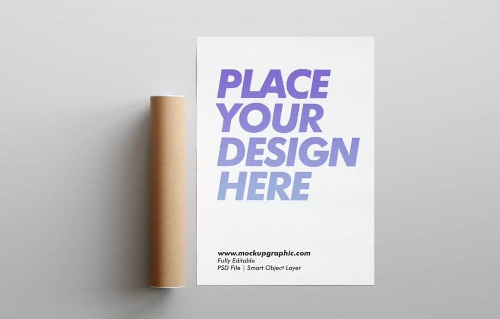 Free_ Paper_ Poster_ Mockup_Design_www.mockupgraphic.com