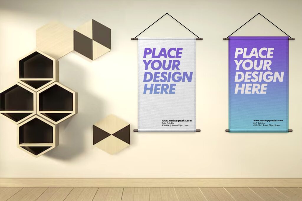 Free_ Vertical_ Hanging_ Banner_ Mockup_Design_www.mockupgraphic.com