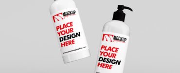 Glossy_ Plastic_ Cosmetic_ Pump_ Bottle_ Mockup_Design_www.mockupgraphic.com