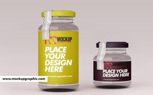 Free_ Jar_ Set_ Mockup_Design_www.mockupgraphic.com