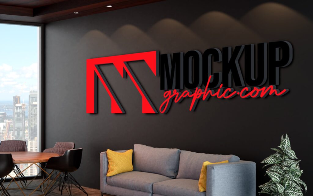 Modern_ Black_ Interior_ Wall_ Logo_ Mockup_Design_www.mockupgraphic.com