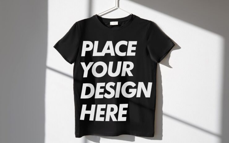PSD_ Black_ T-Shirt_ Mockup_Design_www.mockupgraphic.com